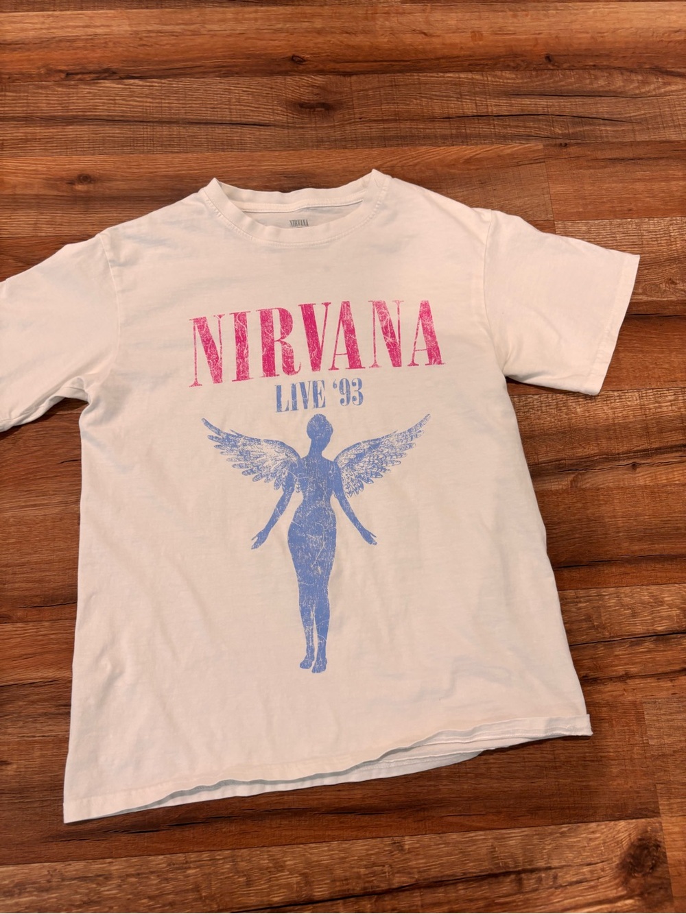 Nirvana Women’s Grunge White 'Live '93' Graphic Tee